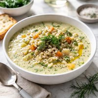 Cream of Barley and Dill Soup