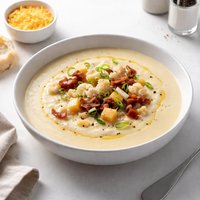Cream of Cauliflower and Cheddar Soup
