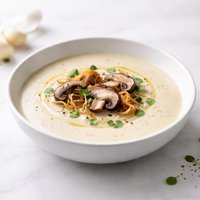 Cream of Garlic Onion and Mushroom Soup