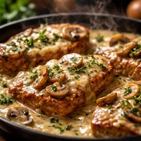 Cream of Mushroom and Thyme Pork Chops