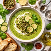 Cream of Spinach and Courgette Soup
