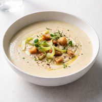 Cream of Turnip Potato and Leek Soup