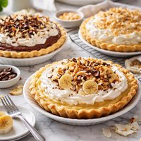 Cream Pie Chocolate Coconut and Banana Variations
