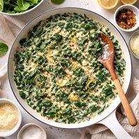 Creamed Lemon Spinach