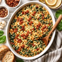 Creamed Spinach and Bacon Bake