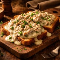 Creamed Tuna Fish on a Shingle