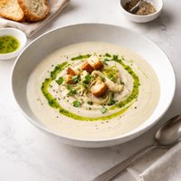 Creamless Cauliflower Leek Soup