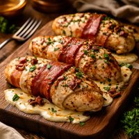 Creamy Bacon Wrapped Chicken
