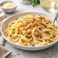 Creamy Baked Asiago Gouda Fettuccine