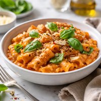 Creamy Basil Red Pepper Pasta