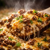 Creamy Beef Rice Casserole