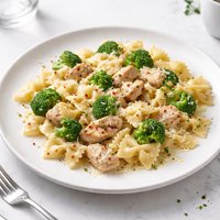 Creamy Bow Tie Pasta with Chicken and Broccoli