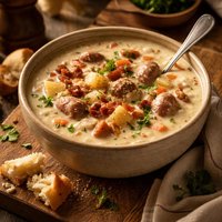 Creamy Bratwurst and Potato Soup