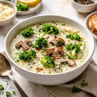 Creamy Broccoli Mushroom Soup