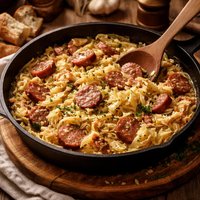 Creamy Cabbage and Sausage