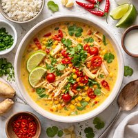 Creamy Caribbean Chicken Coconut Soup