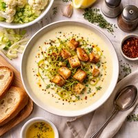 Creamy Cauliflower Leek Soup