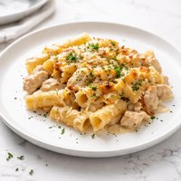 Creamy Cheesy Chicken Pasta Casserole