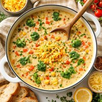 Creamy Cheesy Vegetable Soup