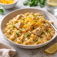 Creamy Chicken and Cheddar Rice