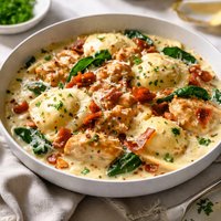 Creamy Chicken and Ravioli with Bacon