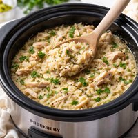 Creamy Chicken and Rice in a Crock Pot
