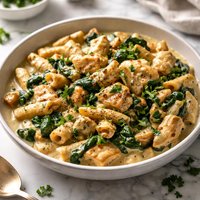Creamy Chicken and Spinach Pasta