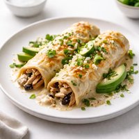 Creamy Chicken Black Bean Enchiladas