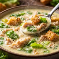 Creamy Chicken Caesar Soup