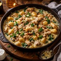 Creamy Chicken Cheese Gnocchi