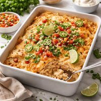 Creamy Chicken Enchilada Casserole