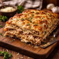 Creamy Chicken Lasagna Oamc