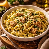 Creamy Chicken Pesto Pasta