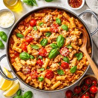 Creamy Chicken Tomato Pasta Skillet