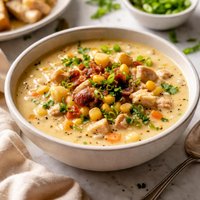 Creamy Corn and Turkey Soup