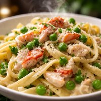 Creamy Crab and Pea Pasta