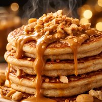 Creamy Crunchy Peanut Butter Pancakes