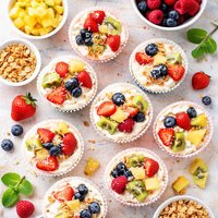 Creamy Frozen Fruit Cups