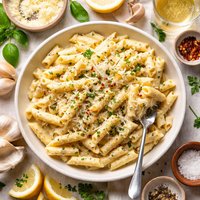 Creamy Garlic Penne Pasta