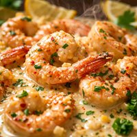 Creamy Garlic Prawns