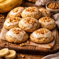 Creamy Glazed Banana Cookies 2die4