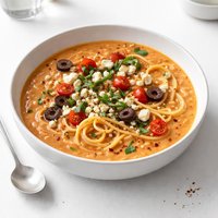 Creamy Greek Tomato Noodle Soup