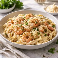 Creamy Gruyere and Shrimp Pasta