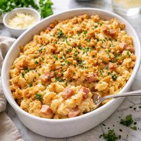 Creamy Ham and Macaroni Bake
