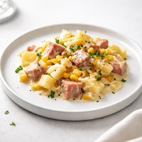 Creamy Ham Potato Corn Casserole