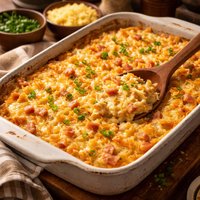 Creamy Hash Browns Ham Casserole