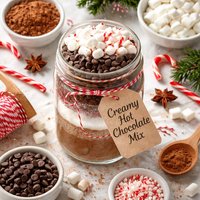 Creamy Hot Chocolate Mix in a Jar for Gift Giving