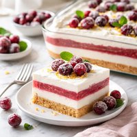 Creamy Layered Cranberry Dessert No Bake