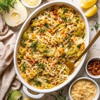 Creamy Leek and Fennel Bake