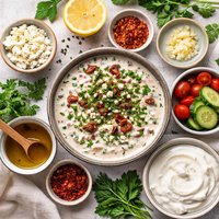 Creamy Mediterranean Sauce for Pork Chicken or Lamb